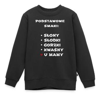Geschmäcker bei Mama - Kinder Premium Organic Sweatshirt - Schwarz - Vorne - AI Model Kid Female (0cm)