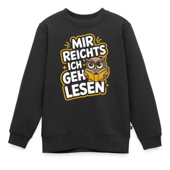 oiseau de nuit hibou hibou oiseau - Sweat Premium enfant bio - noir - Devant - AI Model Kid Female (0cm)