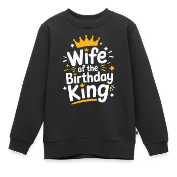 Frau Ehefrau Partnerin Familie Verheiratet - Kinder Premium Organic Sweatshirt - Schwarz - Vorne - AI Model Kid Female (0cm)