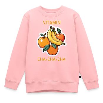 Vitamin Cha-Cha-Cha Obst-Shirt - Kinder Premium Organic Sweatshirt - Rosa - Vorne - AI Model Kid Female (0cm)