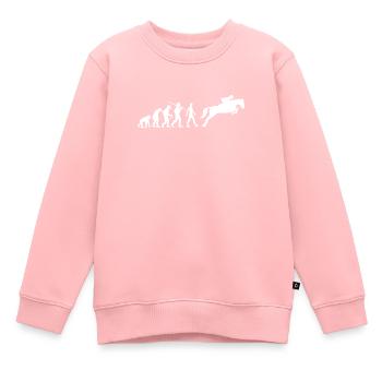 Cavalière Evolution Chevaux - Sweat Premium enfant bio - rose - Devant - AI Model Kid Female (0cm)