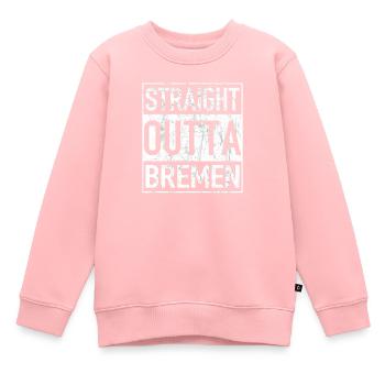 Straight Outta BREMEN - Sweat Premium enfant bio - rose - Devant - AI Model Kid Female (0cm)