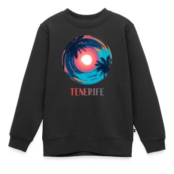 Teneriffa - Kinder Premium Organic Sweatshirt - Schwarz - Vorne - AI Model Kid Female (0cm)