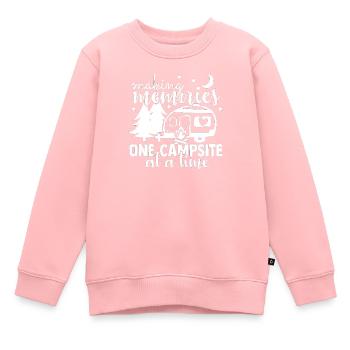 Camping Erinnerungen Wandershirt - Kinder Premium Organic Sweatshirt - Rosa - Vorne - AI Model Kid Female (0cm)
