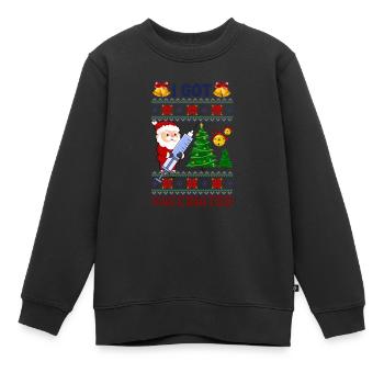 ICH WURDE GEIMPFT - Kinder Premium Organic Sweatshirt - Schwarz - Vorne - AI Model Kid Female (0cm)