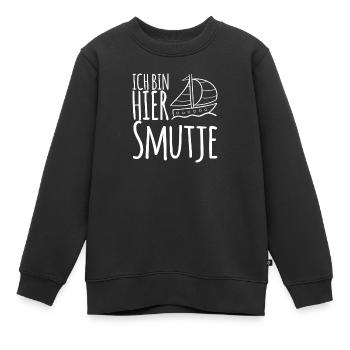 Ich bin hier Smutje - Kinder Premium Organic Sweatshirt - Schwarz - Vorne - AI Model Kid Female (0cm)