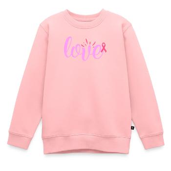 Liebe - Kinder Premium Organic Sweatshirt - Rosa - Vorne - AI Model Kid Female (0cm)