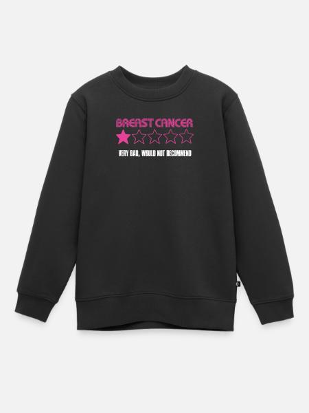 Brustkrebs Bewertung - Kinder Premium Organic Sweatshirt - Schwarz