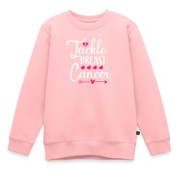 Lutter contre le cancer du sein - Sweat Premium enfant bio - rose - Devant - AI Model Kid Female (0cm)