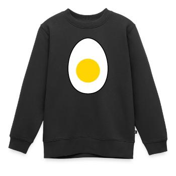Ei Kostüm Karneval Fasching Eier Spiegelei - Kinder Premium Organic Sweatshirt - Schwarz - Vorne - AI Model Kid Female (0cm)