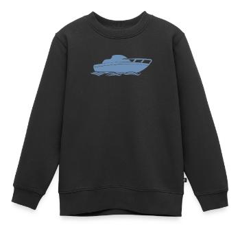 Conception de bateaux à moteur pour les plaisanciers à moteur - Sweat Premium enfant bio - noir - Devant - AI Model Kid Female (0cm)