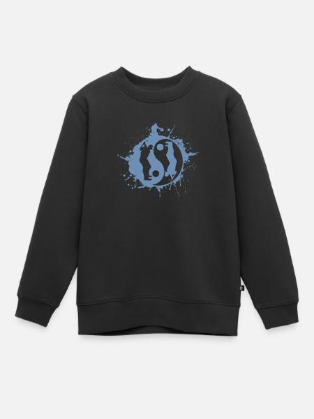 Golf Golfer Golfing Yin Yan Japanese Symbol - Kids Premium Organic Sweatshirt - black