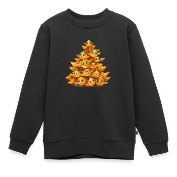 Festlicher Goldfisch: Ein skurriler - Kinder Premium Organic Sweatshirt - Schwarz - Vorne - AI Model Kid Female (0cm)