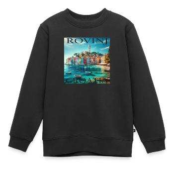 Rovinj Kroatien Adria Küste - Kinder Premium Organic Sweatshirt - Schwarz - Vorne - AI Model Kid Female (0cm)