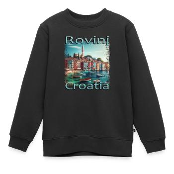 Rovinj Kroatien Adria Küste - Kinder Premium Organic Sweatshirt - Schwarz - Vorne - AI Model Kid Female (0cm)