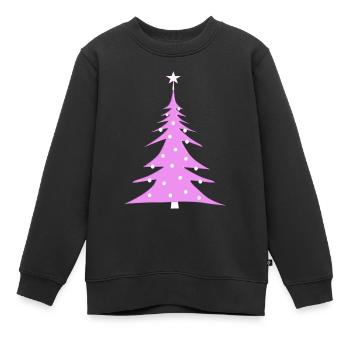 Sapin de Noël - Sweat Premium enfant bio - noir - Devant - AI Model Kid Female (0cm)