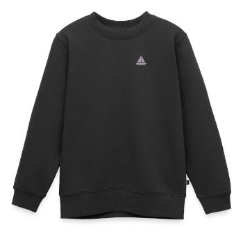 Minimalistisches Segeln Jolle Silhouette Kapitän - Kinder Premium Organic Sweatshirt - Schwarz - Vorne - AI Model Kid Female (0cm)