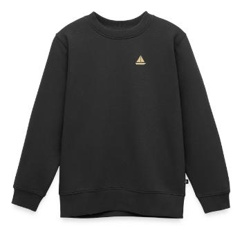Minimalistisches Segeln Jolle Silhouette Kapitän - Kinder Premium Organic Sweatshirt - Schwarz - Vorne - AI Model Kid Female (0cm)