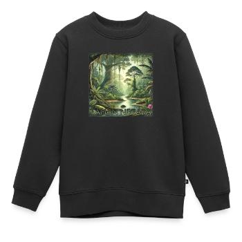 Taman Negara Forêt tropicale Malaisie Rivière tropicale - Sweat Premium enfant bio - noir - Devant - AI Model Kid Female (0cm)