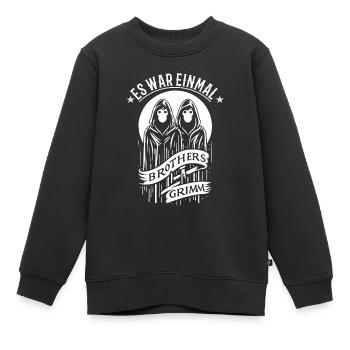 Brüder Grimm - Es war einmal - Kinder Premium Organic Sweatshirt - Schwarz - Vorne - AI Model Kid Female (0cm)