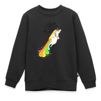 I'm Ready To Crush Kindergarten Unicorn - Kinder Premium Organic Sweatshirt - Schwarz - Vorne - AI Model Kid Female (0cm)
