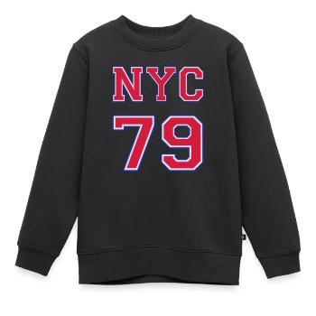 NYC 79 - Sweat Premium enfant bio - noir - Devant - AI Model Kid Female (0cm)