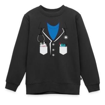 Doktor - Kinder Premium Organic Sweatshirt - Schwarz - Vorne - AI Model Kid Female (0cm)