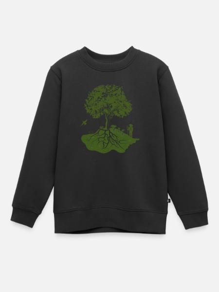 Permaculture: arbres, humains, nature et animaux - Sweat Premium enfant bio - noir