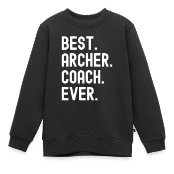 Tir à l’arc Flèche Tir à l’arc Tir à l’arc - Sweat Premium enfant bio - noir - Devant - AI Model Kid Female (0cm)