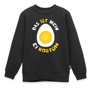 Ei Kostüm Essen Kostüm Das ist mein Ei Kostüm - Kinder Premium Organic Sweatshirt - Schwarz - Vorne - AI Model Kid Female (0cm)