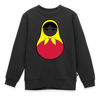 Matroschka / Babuschka - russische Puppe in Puppe - Kinder Premium Organic Sweatshirt - Schwarz - Vorne - AI Model Kid Female (0cm)