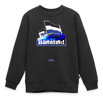 bielefeld - Kinder Premium Organic Sweatshirt - Schwarz - Vorne - AI Model Kid Female (0cm)