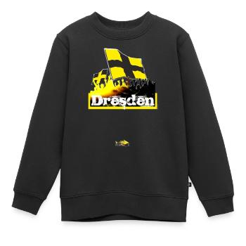 Dresde - Sweat Premium enfant bio - noir - Devant - AI Model Kid Female (0cm)