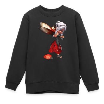 Ladybug Fairy - Kinder Premium Organic Sweatshirt - Schwarz - Vorne - AI Model Kid Female (0cm)