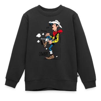 Lucky Luke Poor Lonesome Cowboy - Kinder Premium Organic Sweatshirt - Schwarz - Vorne - AI Model Kid Female (0cm)