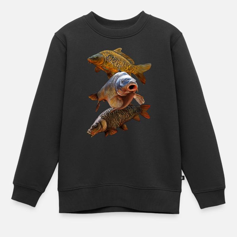 Gang de carpes - Sweat Premium enfant bio - noir