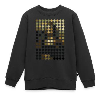 mona dots - Kinder Premium Organic Sweatshirt - Schwarz - Vorne - AI Model Kid Female (0cm)