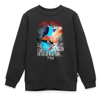 Heavy Metal - Sweat Premium enfant bio - noir - Devant - AI Model Kid Female (0cm)