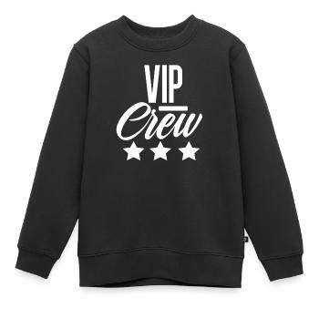 VIP CREW - Kinder Premium Organic Sweatshirt - Schwarz - Vorne - AI Model Kid Female (0cm)