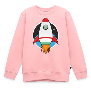 rocket - Kids Premium Organic Sweatshirt - rose - Front - AI Model Kid Female (0cm)