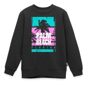 Palm Beach Florida Urlaub Mode Geschenk Reise Spaß - Kinder Premium Organic Sweatshirt - Schwarz - Vorne - AI Model Kid Female (0cm)