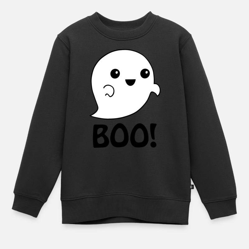 Cute ghost. - Kids Premium Organic Sweatshirt - black