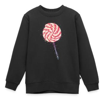 Glitter lollipop - Kids Premium Organic Sweatshirt - black - Front - AI Model Kid Female (0cm)