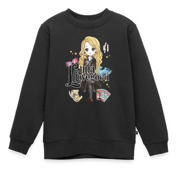 Harry Potter Luna Lovegood - Kinder Premium Organic Sweatshirt - Schwarz - Vorne - AI Model Kid Female (0cm)