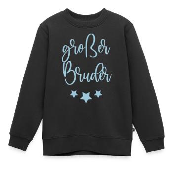 Großer Bruder (verschiedene Farben) - Kinder Premium Organic Sweatshirt - Schwarz - Vorne - AI Model Kid Female (0cm)