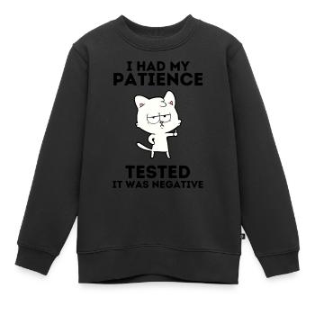 I had patience tested It was negative - Sweat Premium enfant bio - noir - Devant - AI Model Kid Female (0cm)