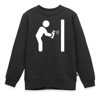 Graffiti Sprayer - Kids Premium Organic Sweatshirt - black - Front - AI Model Kid Female (0cm)