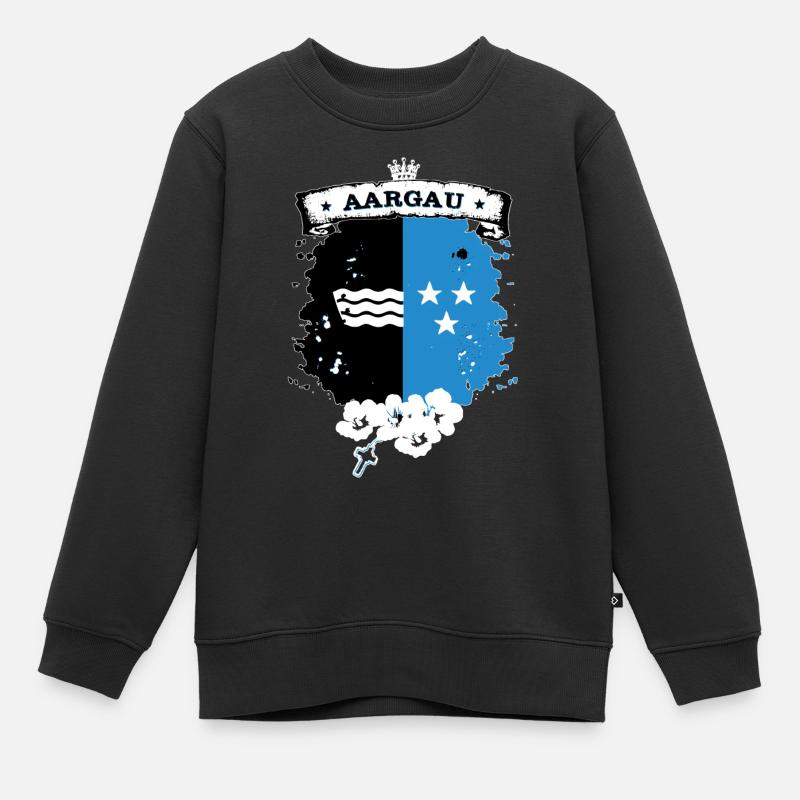 Aargau - Kinder Premium Organic Sweatshirt - Schwarz