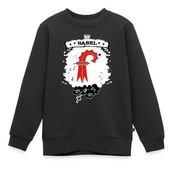 Basel Kanton - Kinder Premium Organic Sweatshirt - Schwarz - Vorne - AI Model Kid Female (0cm)
