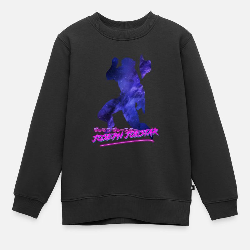 Joseph Joestar Outrun - Sweat Premium enfant bio - noir